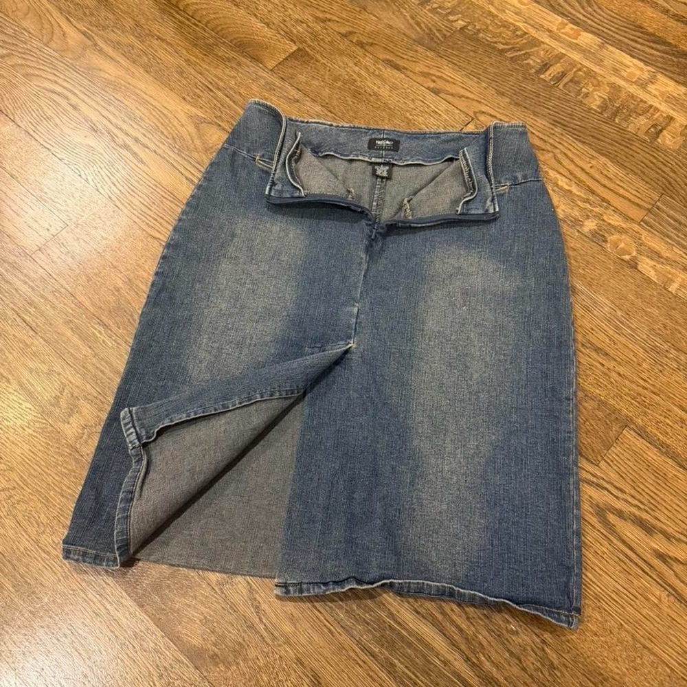 Mossino Y2K Stretch Denim Mini Skirt